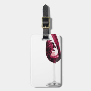Etiqueta De Bagagem Amante de vinho do Vino do vinho tinto