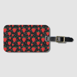 Etiqueta De Bagagem Amantes de Frutas Vermelhas Morango Elegantes