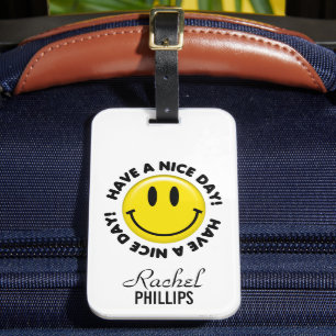 Etiqueta De Bagagem Amarelo bonito personalizado