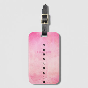 Etiqueta De Bagagem Amazante Cor de Água Rosa