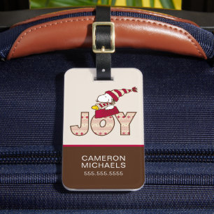 Etiqueta De Bagagem Amendoins Passeio De Snoopy & Woodstock Joy