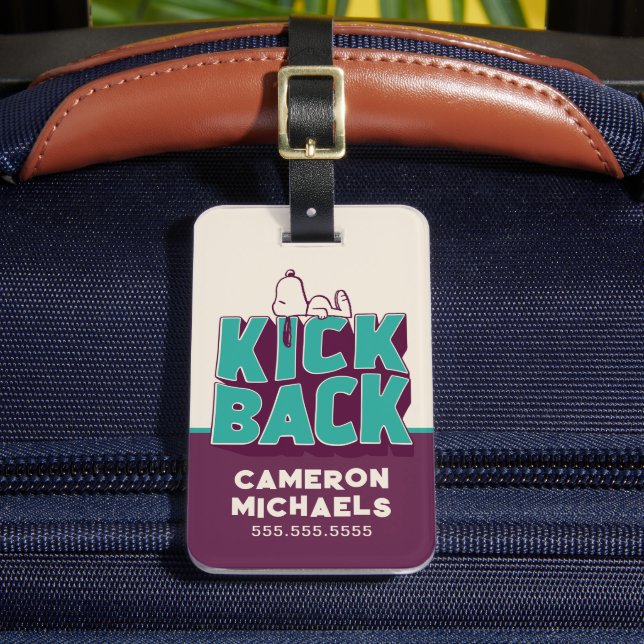 Etiqueta De Bagagem Amendoins | Snoopy Kickback (Frente Insitu 2)