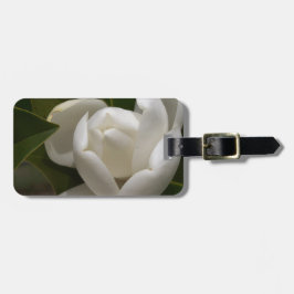 Etiqueta De Bagagem Amido de flor branco cremoso de magnólia