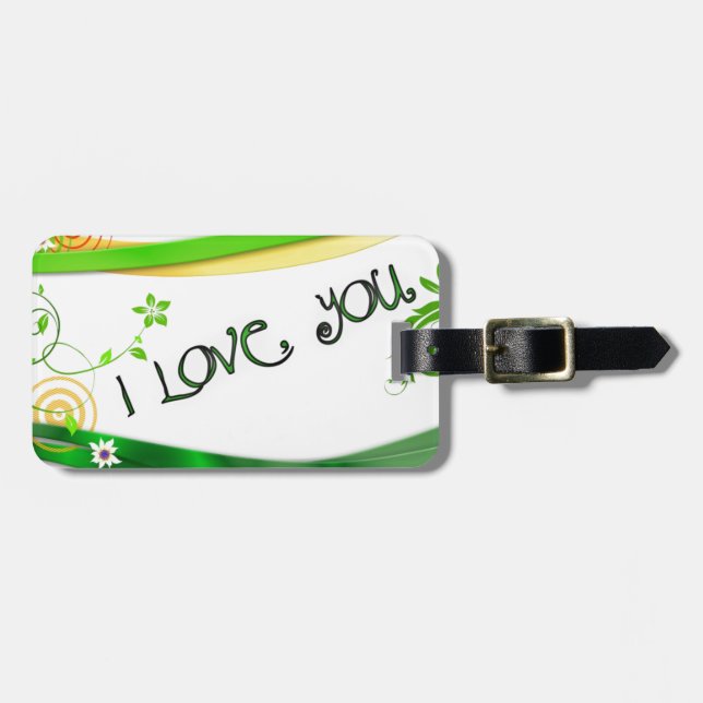 Etiqueta De Bagagem Amor (Frente Horizontal)