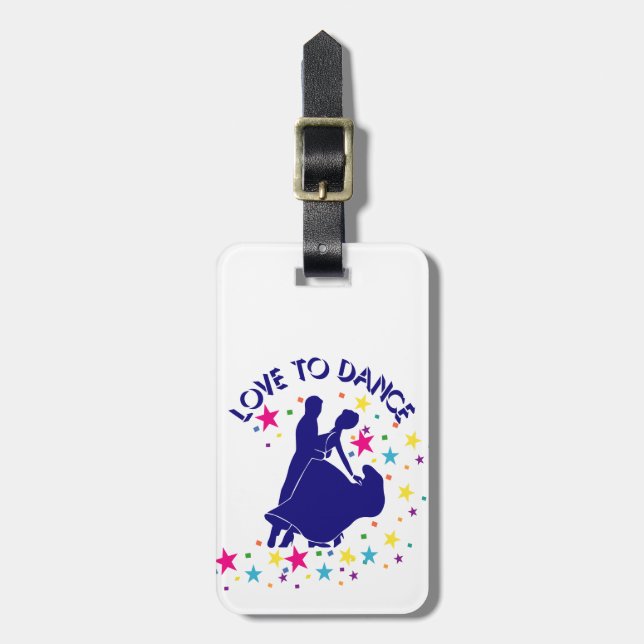 Etiqueta De Bagagem Amor à dança (Frente Vertical)