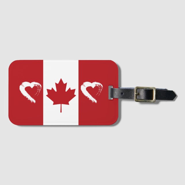 Etiqueta de Bagagem Amor Canadá (Frente Horizontal)