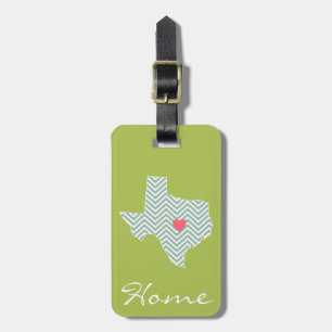 Etiqueta De Bagagem Amor de Texas com nome feito sob encomenda do