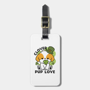 Etiqueta De Bagagem Amor de véu - Ruas. Design de cão no dia de Patric