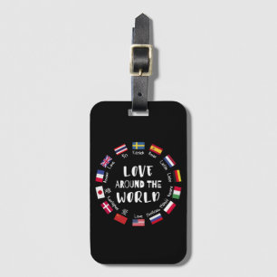 Etiqueta De Bagagem Amor em Todo o Mundo Idiomas