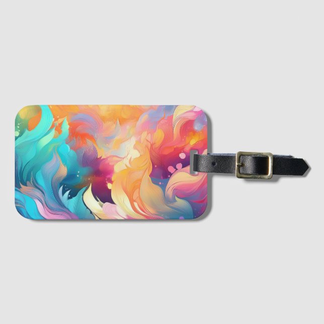 Etiqueta de bagagem — amor pastel (Frente Horizontal)