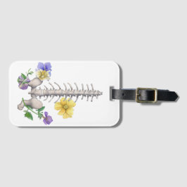 Etiqueta De Bagagem Anatomia Floral - Vértebras, Osso do Quadril