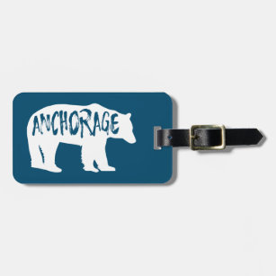 Etiqueta De Bagagem Anchorage Alaska Bear