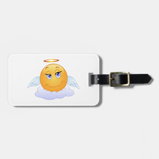 Etiqueta De Bagagem Angel Smiley (Frente Horizontal)
