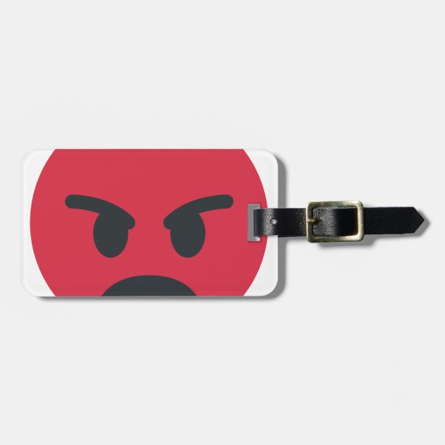 Etiqueta De Bagagem Angry Emoji (Frente Horizontal)