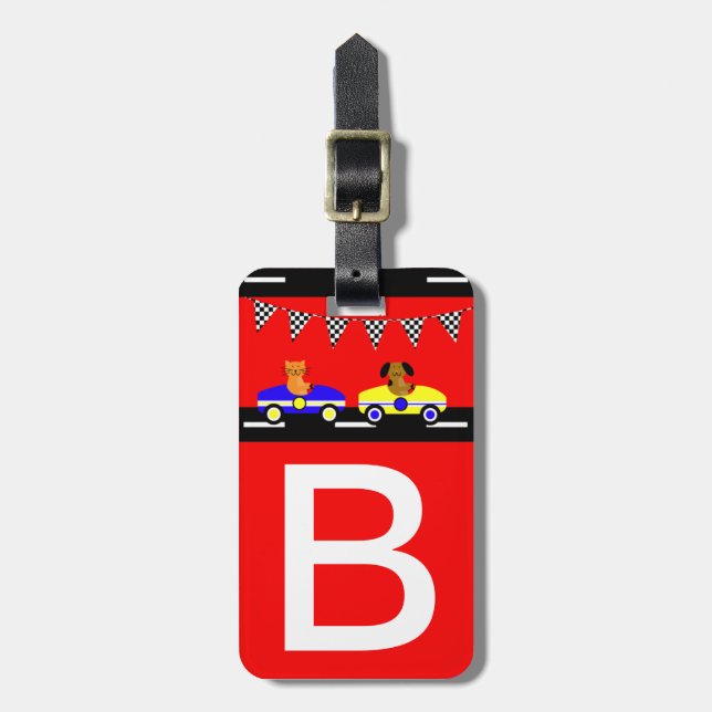 Etiqueta De Bagagem Animais e Carros (Frente Vertical)