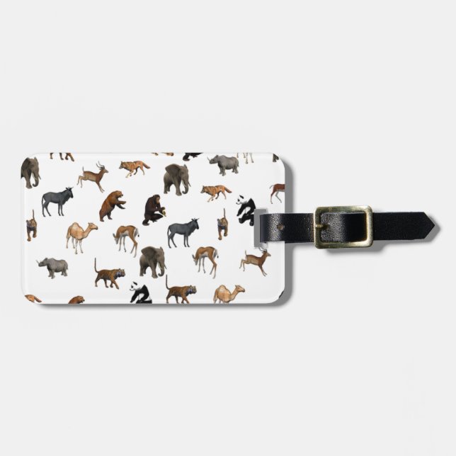 Etiqueta De Bagagem Animais Selvagens (Frente Horizontal)