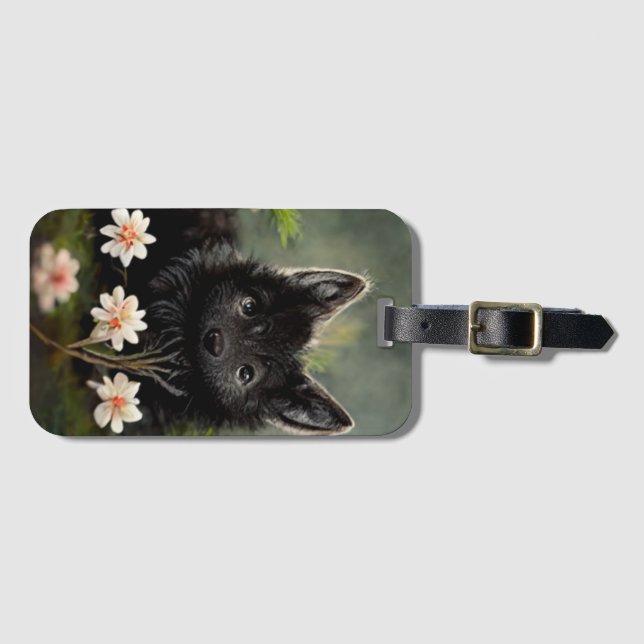 Etiqueta De Bagagem Animal floral selvagem (Frente Horizontal)