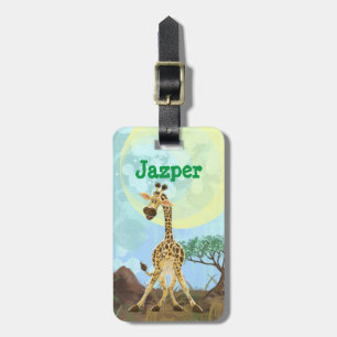 Etiqueta De Bagagem Animal Parade Giraffe