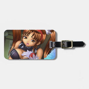 Etiqueta De Bagagem Anime Girl - Amor