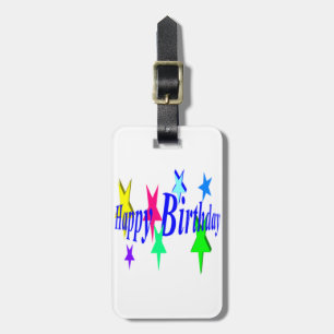 Etiqueta De Bagagem Aniversário Colorido