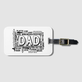 Etiqueta De Bagagem Aniversário do Pai do Dia de os pais do pai Pai Na