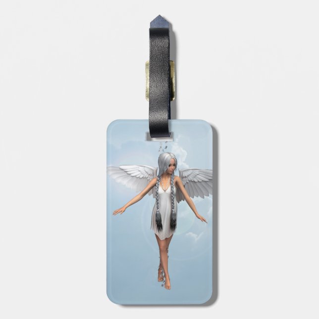 Etiqueta De Bagagem Anjo Branco (Traseira Vertical)