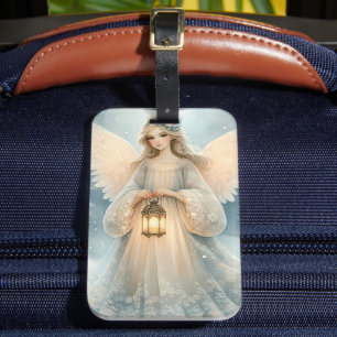 Etiqueta De Bagagem Anjo Celestial de Inverno Lanterna da Graça