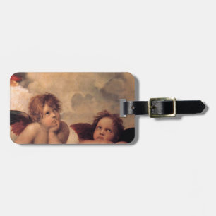 Etiqueta De Bagagem anjo fé Raphael vintage pintura antiga bênção