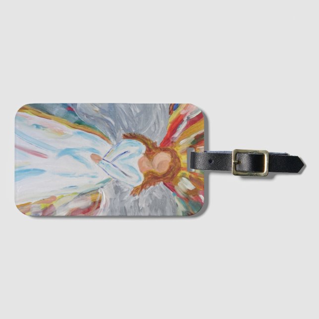 Etiqueta De Bagagem Anjo Único  (Frente Horizontal)