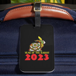 Etiqueta De Bagagem Ano Novo Chinês do Coelho 2023