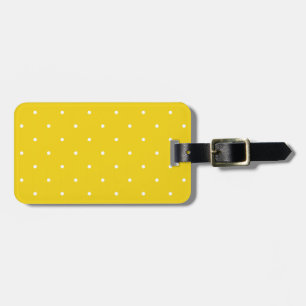 Etiqueta De Bagagem Anos 50 Estilo Limão Bolinhas Amarelo