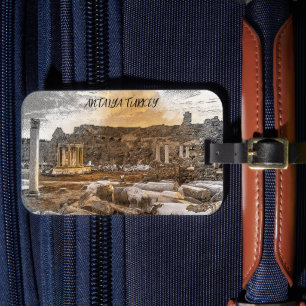 Etiqueta De Bagagem Antalya Turkey Ancient Viagem