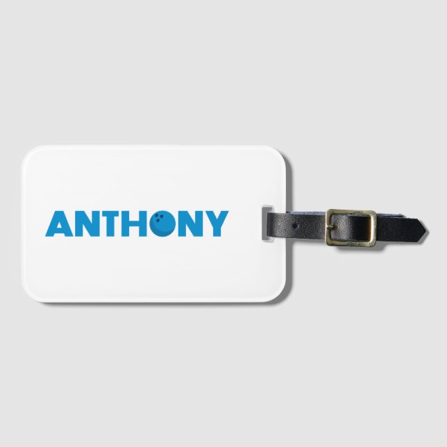 Etiqueta De Bagagem Anthony boliche (Frente Horizontal)