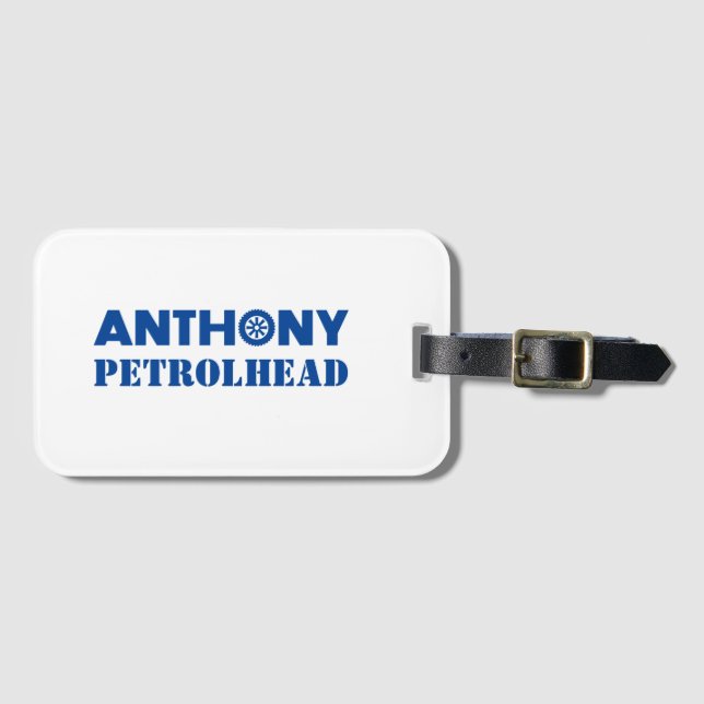 Etiqueta De Bagagem Anthony Petrol Head (Frente Horizontal)