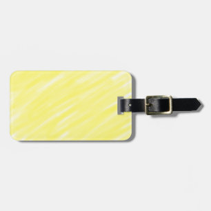 Etiqueta De Bagagem anúncio pastel amarelo personalizado de cor sólida
