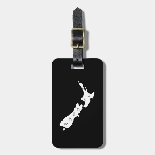 Etiqueta De Bagagem Aotearoa Nova Zelândia, Whānau, em Māori (Frente Vertical)