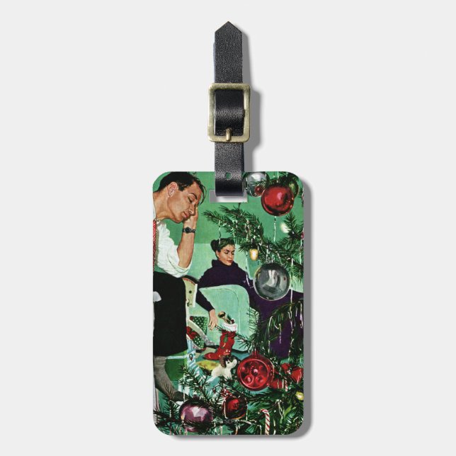 Etiqueta De Bagagem Aparando a árvore (Frente Vertical)