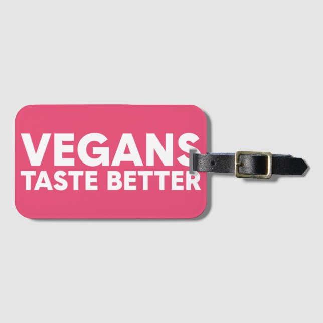 Etiqueta De Bagagem Apelo Vegano (Frente Horizontal)