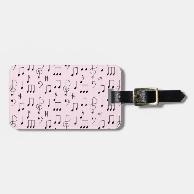 Etiqueta De Bagagem Apenas Notado Rosa (Frente Horizontal)