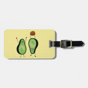 Etiqueta De Bagagem aplausos engraçada do Avocado fica verde