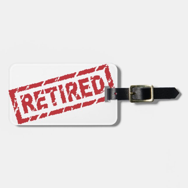 Etiqueta De Bagagem aposentado oficialmente (Frente Horizontal)