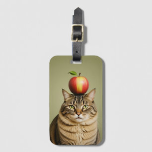 Etiqueta De Bagagem Apple Cat