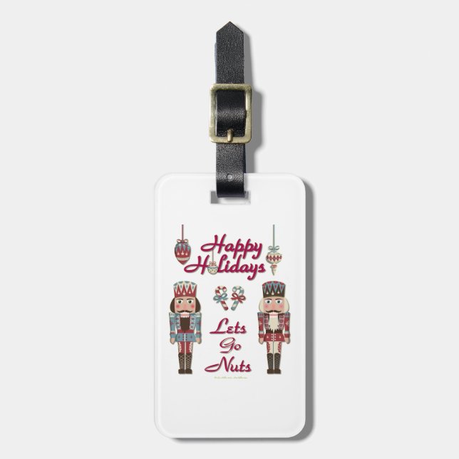 Etiqueta De Bagagem Apresentador de Natal Vamos Quebrar Nozes (Frente Vertical)