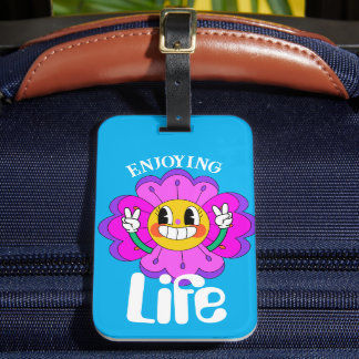 Etiqueta De Bagagem Aproveitando a vida