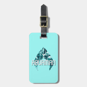 Etiqueta De Bagagem Aquaman Orin, Mera, Orm & Manta preto no símbol
