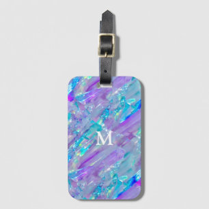 Etiqueta De Bagagem Aquamarine e Ametist Crystal