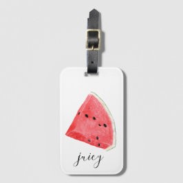 Etiqueta De Bagagem Aquarela Juicy Watermelon Wedge