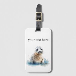 Etiqueta De Bagagem Aquecimento do selo de aquarela, personalizado
