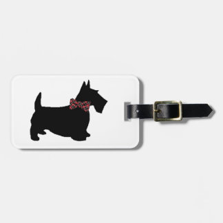 Etiqueta De Bagagem Arco de Xadrez Scottie Dog