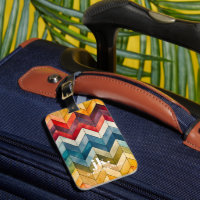 Arco-íris Colorido Vintage Chevron Monograma